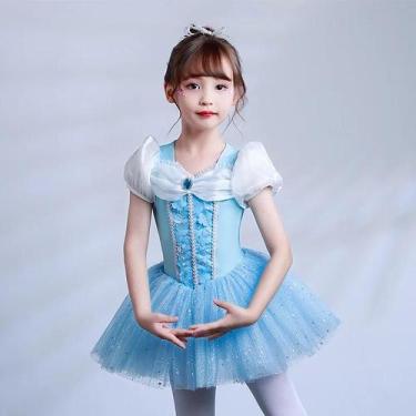 Imagem de Saia De Tule Azul Com Babados Para Meninas, Vestido De Balé Para Apres