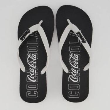 Imagem de Chinelo Coca Cola Marion Preto e Branco-Masculino