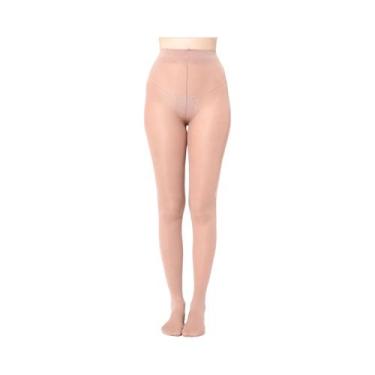 Imagem de Meia-calça Feminina Verde Oliva 80D De Veludo De Alta Elasticidade Tam