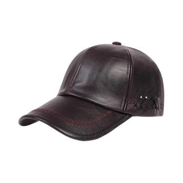 Imagem de Boné De Couro Preto Para O Inverno, Estilo Snapback, Chapéus Quentes D