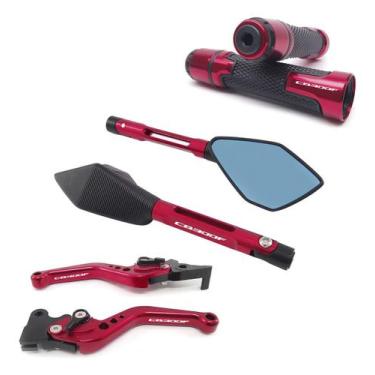 Imagem de Kit Manete Manopla Retrovisor Esportivo Cb300f Twister Laser - Special