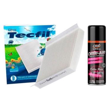 Imagem de Kit Filtro De Ar Condicionado Honda Fit 2004/2014 + Limpa Ar Condicion