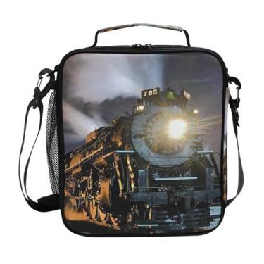 Imagem de Lancheira AUUXVA Vintage Locomotive para crianças de poliéster