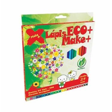 Imagem de Lapis De Cor Com 24 Cores Hexagonal 1103 - Make+
