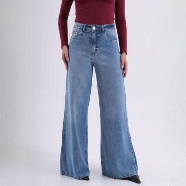 Imagem de Calça Pantalona Jeans Feminina Revanche Luanda, 36