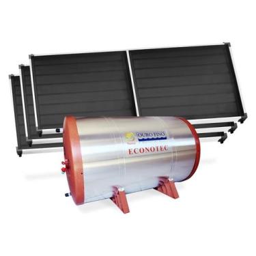 Imagem de Kit de Aquecimento Solar 3 Placas Solares e Reservatório com Capacidad