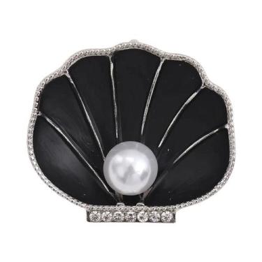 Imagem de Broche De Estrela-do-mar Esmaltado Unissex Feminino Com Pérola E Conch