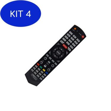 Imagem de Kit 4 Controle Remoto Compatíve Tv Lcd / Led Sti (semp Toshiba)