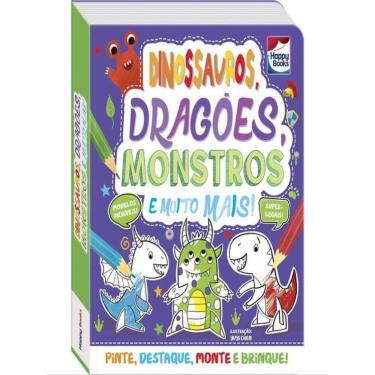 Imagem de Colorir E Montar: Dinossauros, Dragões, Monstros E Muito Mais!