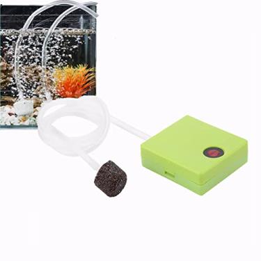 Imagem de Bomba de ar de aquário difusor de bolhas de aquário portátil borbulhador de ar de aquário bomba de ar de aquário aerador oxigênio tanque de peixes bomba aeradora de oxigênio com pedra de ar e tubo