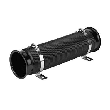 Imagem de Para tubo de entrada de ar de 76 mm Senyar flexível de 76 mm 7,62 cm, tubo de entrada de ar frio universal para carro kit de mangueira de tubo de duto flexível com grampos de montagem (preto)