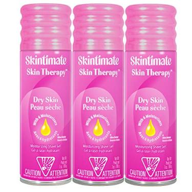 Imagem de Skintimate Gel de barbear para pele seca para mulheres, pacote com 3 | Creme de barbear Skintimate para mulheres, creme de barbear feminino, espuma de barbear, gel de barbear feminino, pacote com 3,