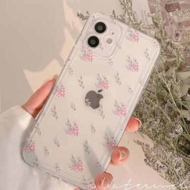 Imagem de Capa de telefone flor capa de silicone macio para iPhone 14 12 Mini 11 13 Pro Max 8 7 Plus XS XR X Capa protetora transparente Linda Flor para iPhone12