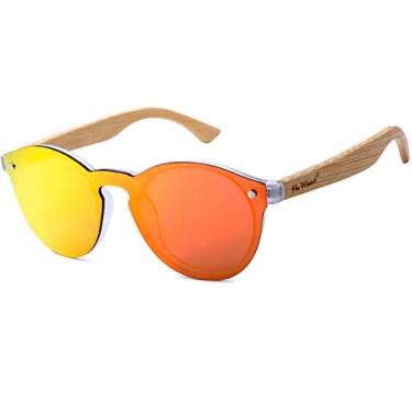 Imagem de Óculos de Sol Artesanal Design de Madeira HU WOOD Polarizados com Proteção Uv400 Ultra-Leve (C3)