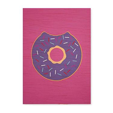 Imagem de Arte Maníacos Quadro Decorativo em Madeira Donut Roxo - 23x16,25cm