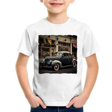 Imagem de Camiseta Infantil Carro Clássico Na Cidade - Foca Na Moda