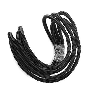 Imagem de Bettomshin 1 peça 9,84 pés comprimento 0,26 polegadas ID tubo ondulado, conduíte de fio, tubo de fole flexível não dividido polipropileno polipropileno para lagoa líquido ar condicionado capa capa capa preta