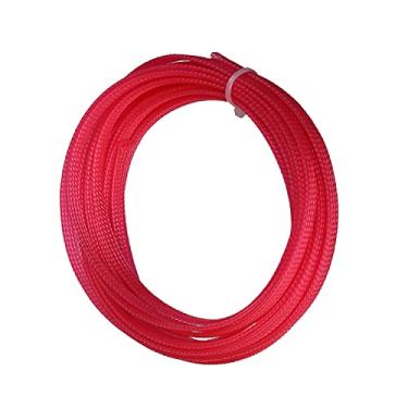 Imagem de Bettomshin 1 capa de gerenciamento de cabos, 5 x 6 mm/0,2 x 0,24 (CxL) protetor de cabo rosa PET de 16,4 pés, tubo de tear de fio isolado, manga dividida para organizador de cabo de alimentação USB, escondedor de cabo de vídeo