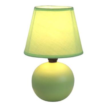 Imagem de Simple Designs LT2008-GRN Mini luminária de mesa globo de cerâmica, verde