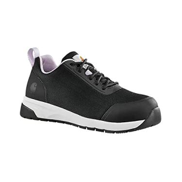 Imagem de Carhartt Tênis de trabalho feminino Carhartt Force 7.6 cm Eh Nano Toe, Preto/Ametista, 39