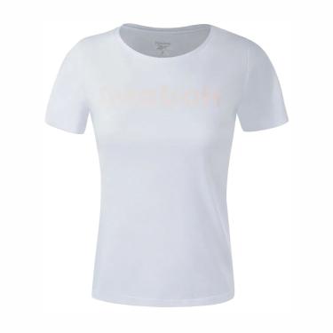 Imagem de Camiseta Reebok Big Logo Linear Feminina Branca Manga Curta