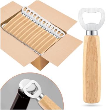 Imagem de YFANITI Abridor de Garrafas de Madeira com Gravura Personalizada, 24 Peças, Presente para Casamento e Outras Ocasões Especiais
