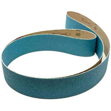 Imagem de Benchmark Abrasives Correias de lixamento de zircônia de metal de 5 cm x 91 cm para esmerilhadeiras de cinto de suporte traseiro, lixadeiras de cinto de faca, esmerilhadoras de bancada (embalagem com