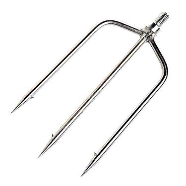 Imagem de Yatrouys Arpão de pesca 3 garras 5 garras gancho de pesca de aço inoxidável com parafuso de 8 mm (3 pinos)