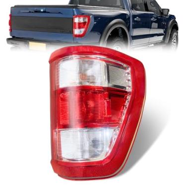 Imagem de Conjunto de lâmpada traseira da luz traseira do lado direito do passageiro compatível com Ford F150 F-150 XL 2021 2022 2023 com lâmpadas e arnês incluídos ML3Z13404E