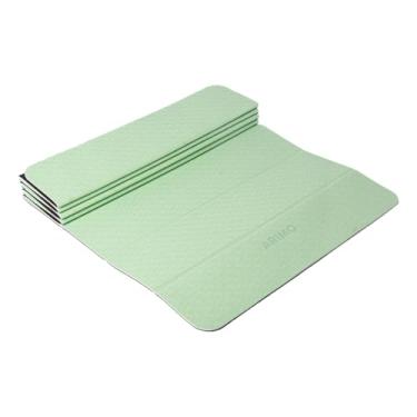 Imagem de ARIMO Tapete Yoga Mat Dobrável Antiderrapante TPE Ecológico Biodegradável Todos Os Tipos de Yoga/Pilates 181 x 61 cm x 6 mm (Hortelã)
