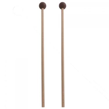 Imagem de rockible 2 varas de percussão dos pces, malho do xilofone 15.55 ''com punho de madeira, marimba marimba maletes de madeira para woodblock glockenspiel, Café