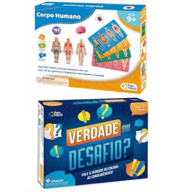 Imagem de Genérico - Jogo de Tabuleiro Corpo Humano + Perguntas e Respostas Verdade ou Desafio - 2 a 4 Jogadores, 7 Anos ou Mais