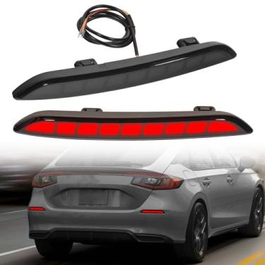 Imagem de Luzes de freio refletor traseiro para Honda Civic 2022 2023 2024 11ª geração Hatchback Faróis de neblina traseiros (22Civic-Hatchback)