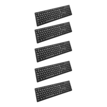 Imagem de Teclado Usb Preto Com Fio Kb-14bk C3tech Kit Com 5 Atacado - TechItv