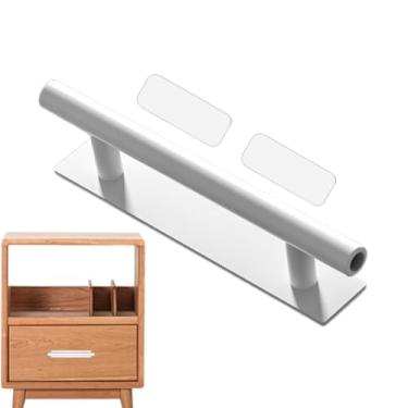Imagem de Maçaneta de porta adesiva, maçaneta colada, Armário de armário sem perfuração puxa descasca e cola, Ajudante push pull de gaveta adesiva versátil para de vidro de gabinete