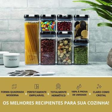 Imagem de Organização despensa para Cereal, Alimento seco, Farinha e açúcar, 7pc