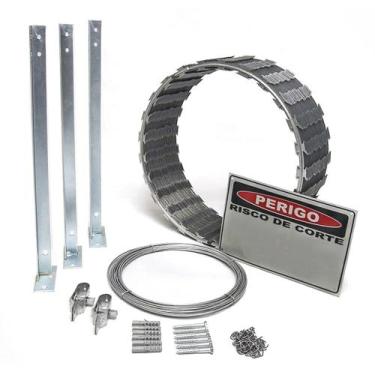 Imagem de Kit Instalação Concertina 45 Cm Para 10 Metros Simples Scudo