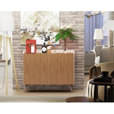 Imagem de Aparador Buffet Palito Retrô 3 Portas Valzer Off / Freijó - Comprar Mó