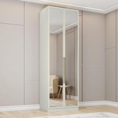 Imagem de Guarda-Roupa Solteiro Modulado Predileto 2 Portas com Espelho Areia Hp
