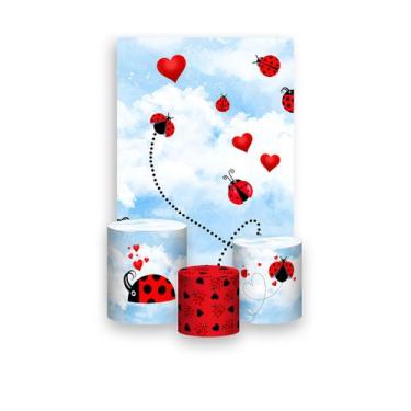 Imagem de Painel De Festa Vertical 1,50 x 2,20 + Trio De Capas Cilindro - Joanin