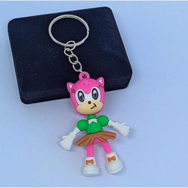 Imagem de Chaveiro Anel Inoxidável Pingente Super Sonic Boneco Miniatura Desenho