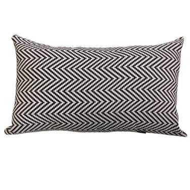 Imagem de Almofada Retangular Missoni 30x50cm Preto/Branco - FASTLAR