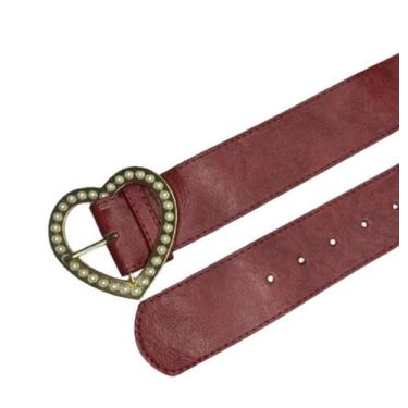 Imagem de Cinto Feminino Fivela Coração Cinto Grosso Casual Moda Atual MZS-2060 