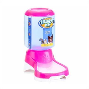Imagem de Comedouro Automático Truqys Pets Rosa com Galão - 1Kg