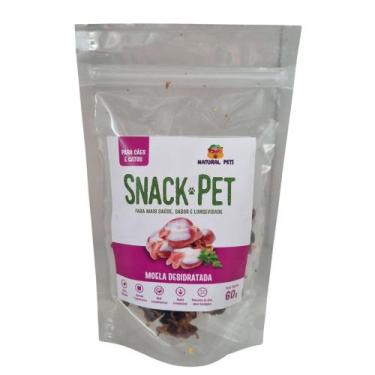Imagem de Snack pet - petisco de moela desidratada para cães e gatos - natural p