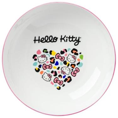 Imagem de Silver Buffalo Sanrio Hello Kitty Tigela de jantar cupê de cerâmica, 23 cm