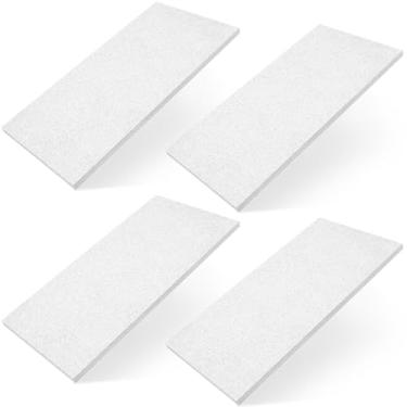 Imagem de Sasylvia 4 peças de painéis refratários para lareira placa de defletor para fogão a lenha 2300F placa de isolamento de fibra de vermiculita peças de reposição para forjas de lareira (45 x 23 x 0,5 cm)