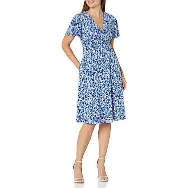 Imagem de Jessica Howard Camisa feminina de malha estampada e flare manga curta - mesa para jantar, Jeans, 46