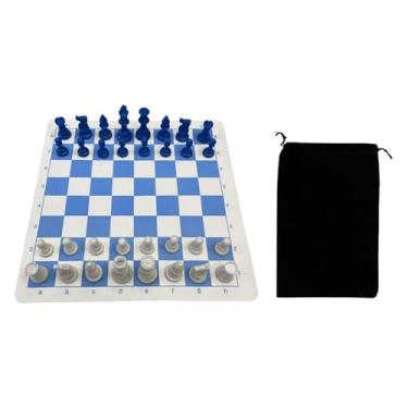 Imagem de kowaku Conjunto de roll up, jogo de tabuleiro internacional, leve, conjunto de de viagem, conjunto de de torneio para adultos e crianças, Bolsa de Flanela