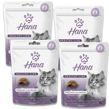 Imagem de Kit 4 Petisco Hana Controle Urinario Gato Snack Adulto 60g